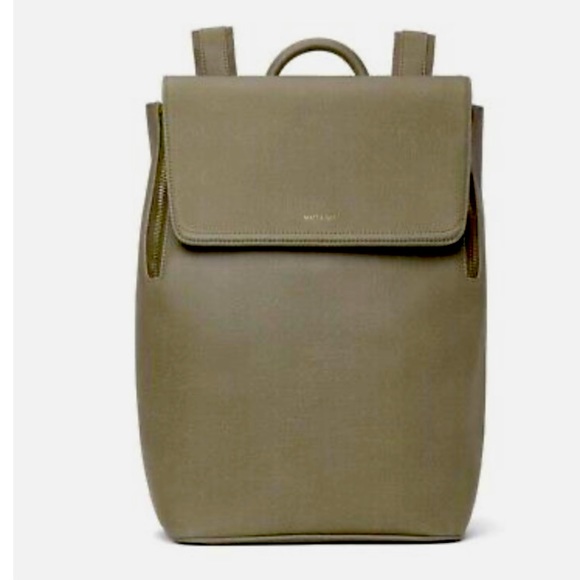 Matt & Nat Handbags - Matt and Nat mini fabi vegan leather sage backpack